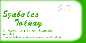 szabolcs tolnay business card